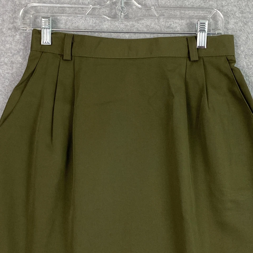 Юбка женская Briggs New York 10 зеленая прямая сзади карманы на молнии эластичная талия - Изображение 2 из 4
