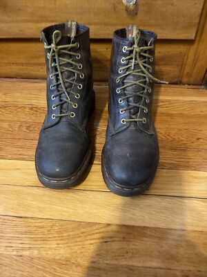 Dr. Martens  Men\'s Dark Brown Leather Lace-Up Work Boots. Made In England Dr. Martens 1460 Pascal Made in England Deadstock Leather  main image 3