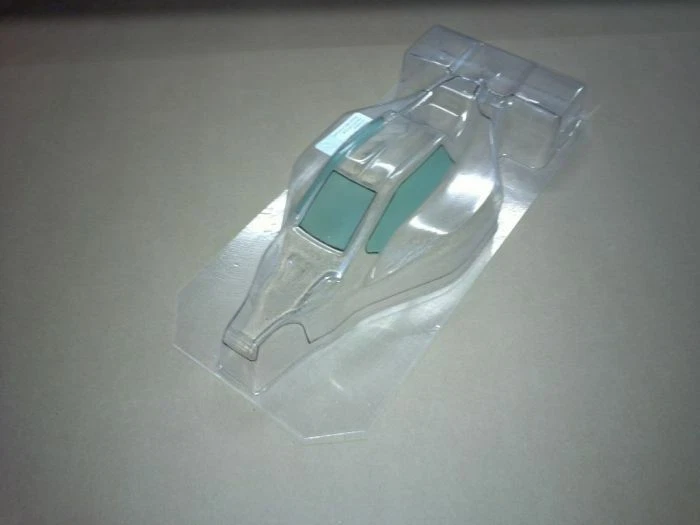 DELTA PLASTIK SOFF02 -CARROZZERIA BODY 1/10 BUGGY ASSOCIATED B4.1- 6.1+MASCHERE VETRI+ALETTONE