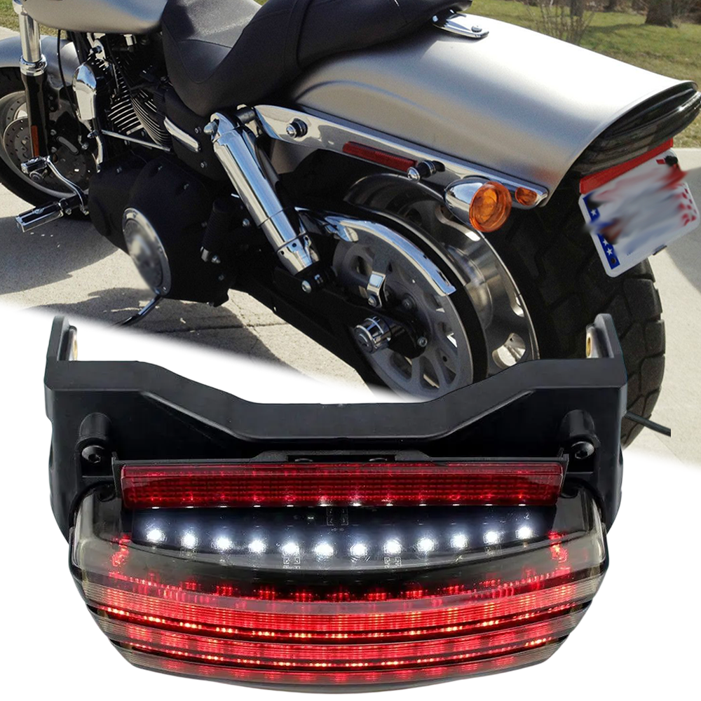 for Harley Davidson Dyna Fat Bob FXDF 06+ Motorcycle Fender LED Tail Brake  Light