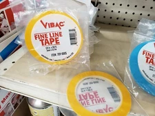 Vibac 1/8"(3mm) x 36 Yds 5 Pack Light yellowPVC Fine Line Masking Tape USA Made 