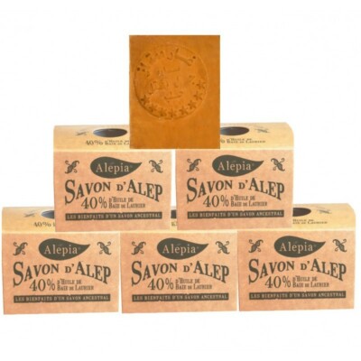 Savon D'Alep Tradition 40% D'huile De Baie De Laurier - Pur Et Naturel - Fabriqué En France