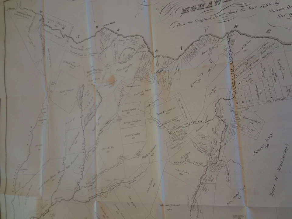 Mapa Mohawk Susquehanna River Broome Co 1790 Nueva York Pensilvania 1849 Foto 3 de 4