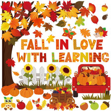 135 Pieces Fall Classroom Bulletin Board Decorations Autumn Thanksgiving Fall Tr