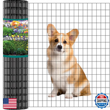 Ogrodzenie druciane SOTTORICH 24 cale x 50ft, 2X 3 16GA, czarne ogrodzenie ogrodowe powlekane PVC do Y