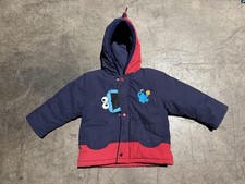 Vintage Sesame Street Cookie Monster Winter Coat Toddler 2t Unisex Hooded
