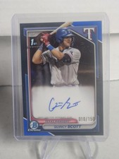 2024 Bowman Chrome Quincy Scott 1st AUTO /150 BLUE Autograph Texas Rangers