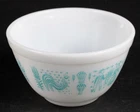 Vintage PYREX Turquoise Amish Butterprint Small 401 Mixing Bowl