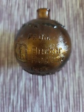 Anchor Hocking Glass Co Ornament Bottle Amber Commemorative 1982 Happy Holidays