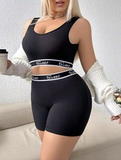 Women 2-Piece Seamless Yoga Set Sports Bra High Waist Shorts Athletic Workout
