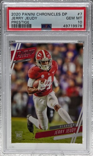 2020 Prestige ~ JERRY JEUDY Rookie RC Football Card PSA 10 GEM MINT
