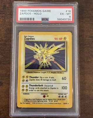 Zapdos 016/102 Base Set Holo