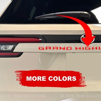 Color Letter Vinyl Decal Inlay Tailgate Rear For Grand Highlander 2024 2025 2026