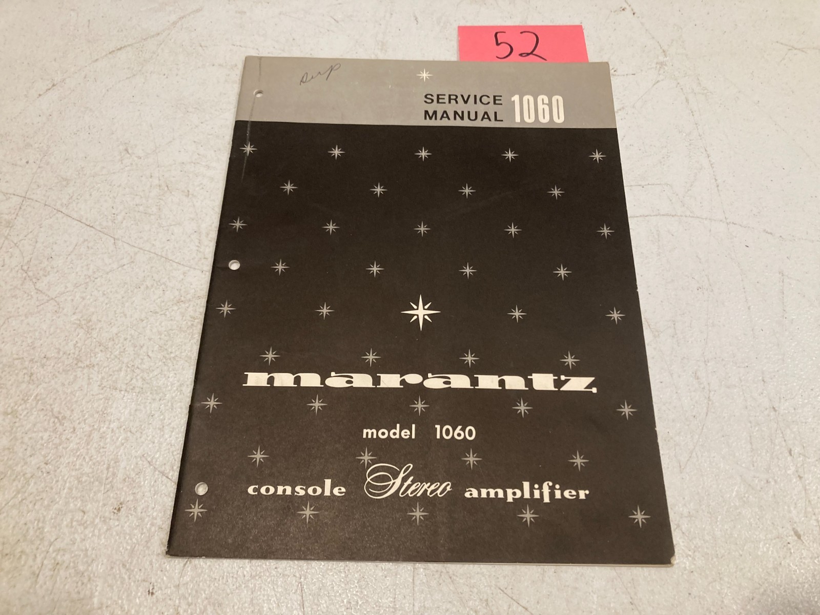 Marantz 1060 Factory Service Manual Stereo Console Amplifier