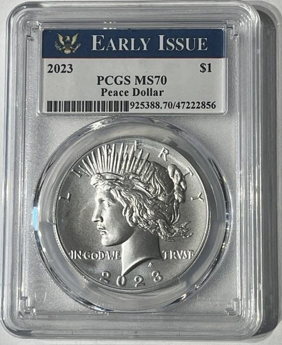 2023 Peace Silver Dollar $1 PCGS MS70 Early Releases Shipping Is Free