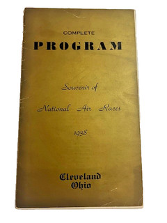 1938 NATIONAL AIR RACES CLEVELAND OH SOUVENIR PROGRAM THOMPSON TROPHY RACE #2578