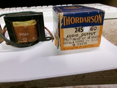 VINTAGE NOS THORDARSON AUDIO OUTPUT TRANSFORMER 24S60