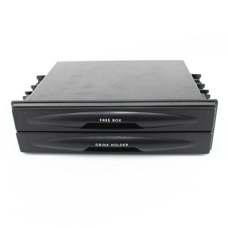 Universal Car Dash Trim Double Din Radio Pocket Kit Drink Cup Holder Storage Box - Image 3 of 4