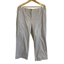 Talbots Signiture tan straight leg chino pants ankle neutral pockets Size 14