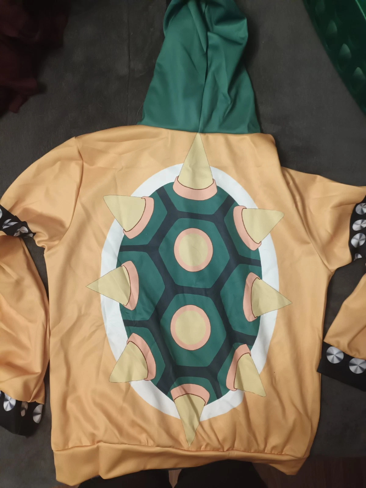 Bowser Adult Pull Over Hoodie 3D Printed-SIZE XL Cosplay