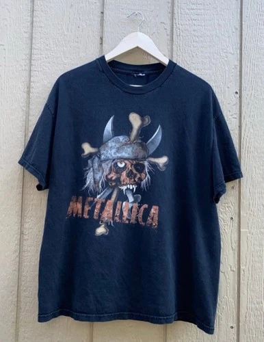 Vintage Metallica Pushead T Shirt Sz XL Pirate Skull Thrash Vintage vintage concert t-shirt, vintage, size XL, single stitch, B+ condition