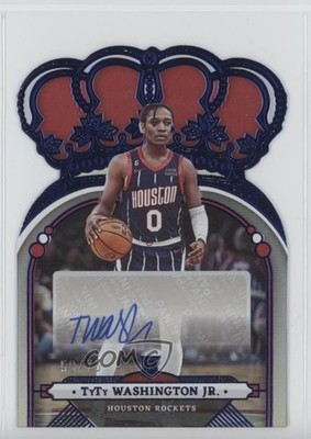 2022-23 Panini Crown Royale Rookie Blue 50/75 TyTy Washington Jr Auto RC 1j2e