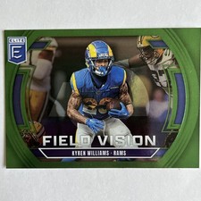 2025 Panini Elite Kyren Williams Green Field vision 2 Los Angeles Rams
