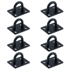 8pcs Stainless Steel Ceiling Hooks Pad Eye Plate U Hook Heavy Duty Hardware H...