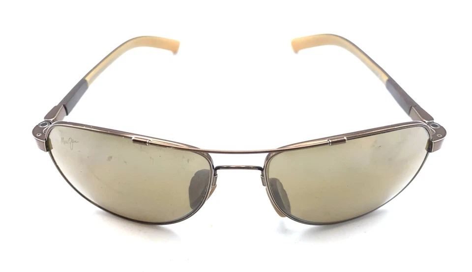 Maui Jim Guardrails MJ-327-23 Brown Aviator Sunglasses Frames 58-17 130 Japan - Image 3 of 4