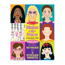 Make a Face Fashion Sticker Pad Kids Activity Book 20 Faces 250 Stickers