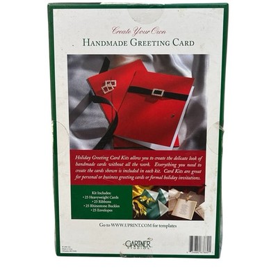 GARTNER STUDIOS GREETING CARD KIT (25) HANDMADE  HOLIDAY SANTA BUCKLE Computer