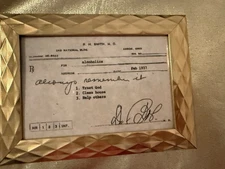 Alcoholics Anonymous Framed Copy of Dr. Bob Trust God Clean House Help Others