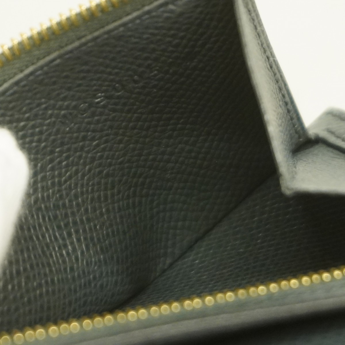 Auth [6ba1285] HERMES Wallet BEAN Compact Epsom Grimist Gold metal fitting W... thumbnail 8