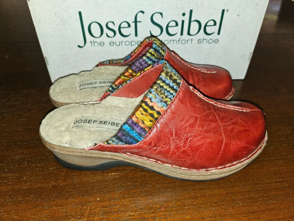 Zueco para mujer Josef Seibel Catolina 59 rojo hibisco talla 38 EE. UU. 7,5 nuevo en caja Foto 3 de 4
