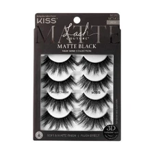 KISS Products Lash Couture Matte Black False Eyelashes Matte Cheviot 8ct - New