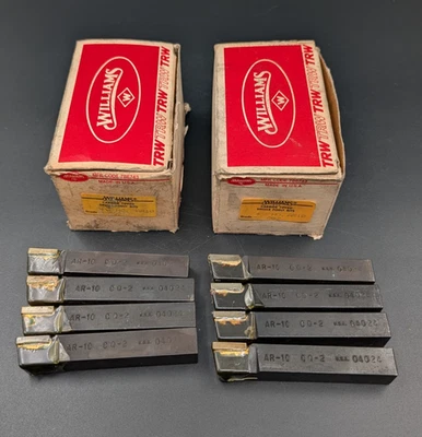 TRW Williams AR-10  Grade CQ2 Carbide Tip Single Point Bits  8 Piece Lot NOS - Image 1 of 4
