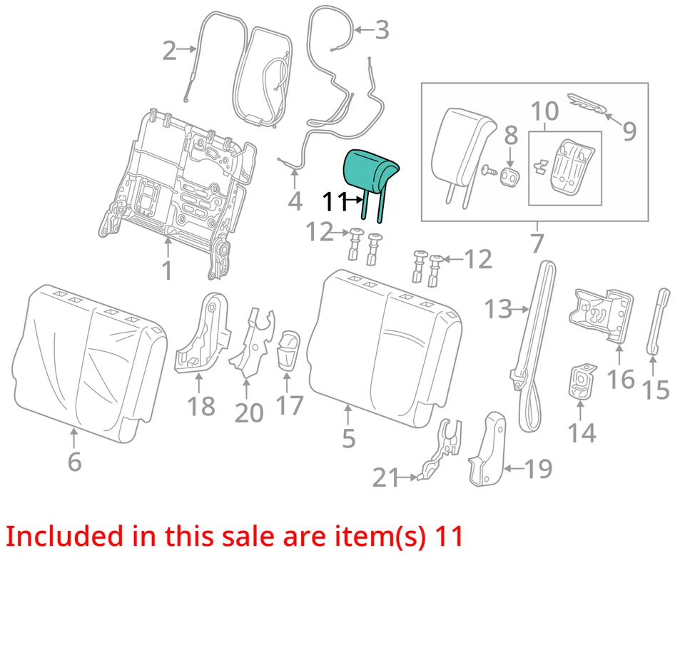 Se adapta a Honda Odyssey Ex-L 2018-2014 tercera fila de asientos traseros cuero marrón envío gratuito Foto 4 de 4