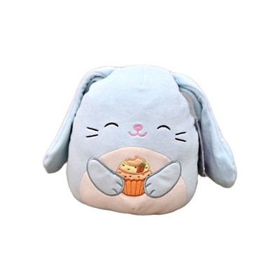 NEW Squishmallows 8'' BUTTONS The Blue EASTER Bunny Rabbit W/Carrot Cake Cupcake