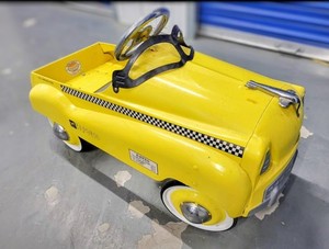 Original Checker NY Taxi Cab Pedal Car Vintage