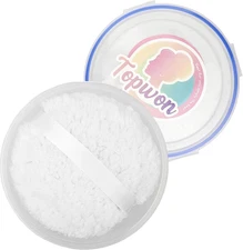 6'' Jumbo Powder Puff Body Powder Puff with Container, Extra Large Dust Puffs fo
