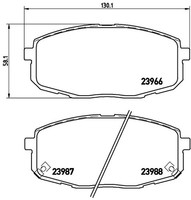 2X Brembo Bremsbelagsatz, Scheibenbremse P 30 034 FüR Hyundai Kia