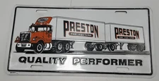Preston The 151 Line License Plate Quality Performer Metal Advertisement