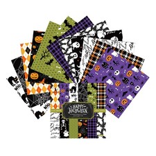 12 /24 sheets Halloween Scrapbook Supplies Halloween Horror Pattern Paper Set