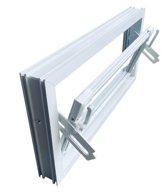 Kellerfenster weiß 500 x 300mm Einfachverglasung