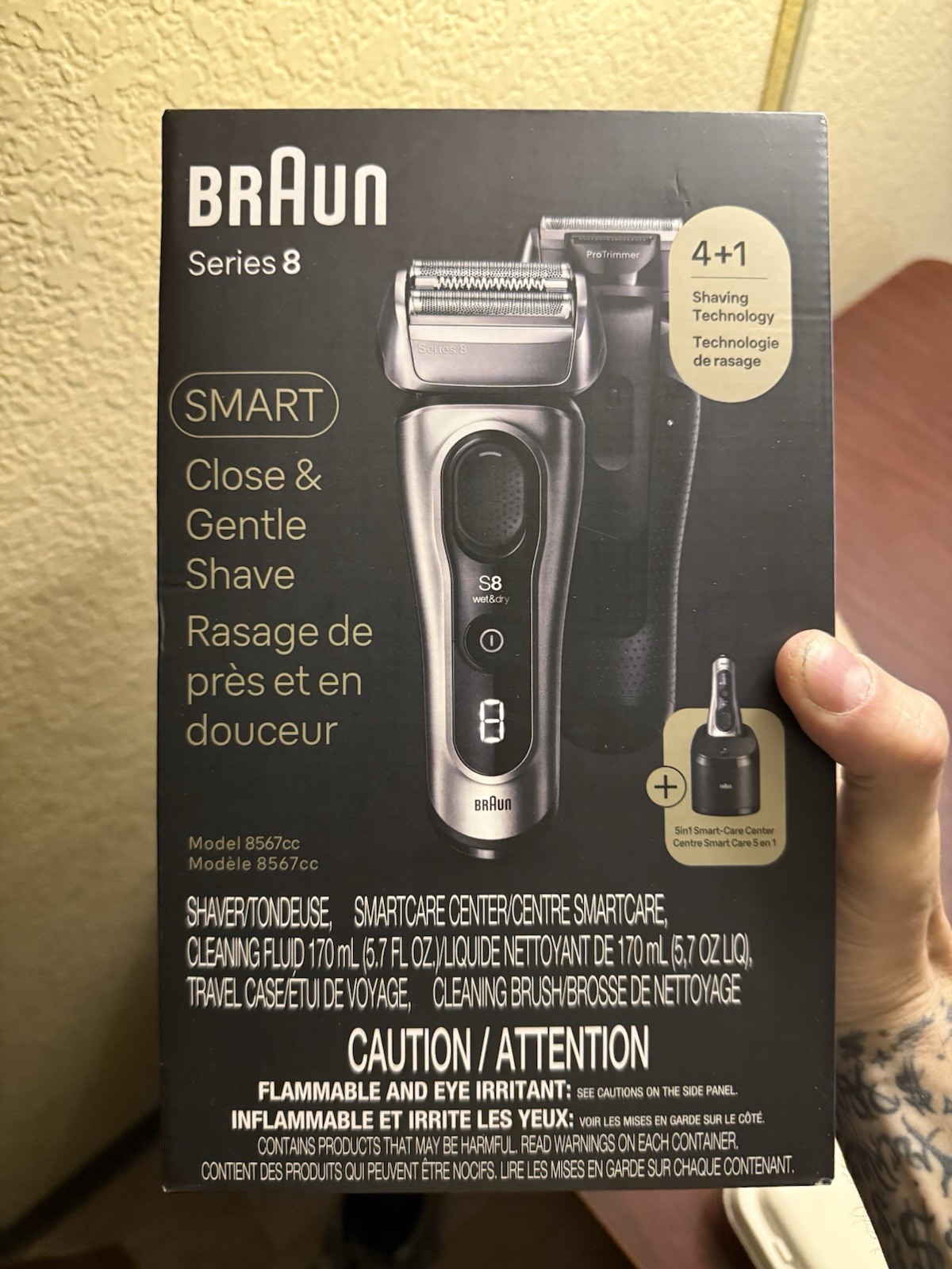 Braun Men's Electric Shaver Series 8 8567cc with 5in1 Smart Care Center