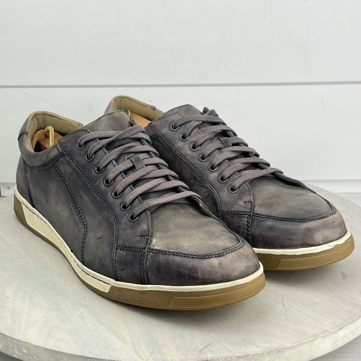 Cole Haan Shoes Mens 9.5 M Vartan Sneakers Gray Leather Lace Up Low Top C21802 Cole Haan Vartan Gray Leather Sneakers Shoes C21802 Men main image 4