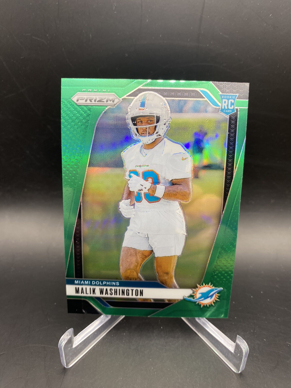 2024 Panini Prizm - Rookies Green Prizm #371 Malik Washington (RC)