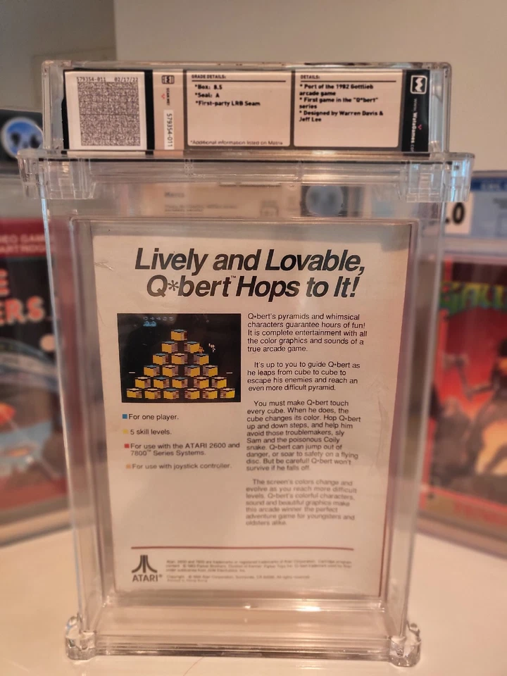 Qbert NTSC Sealed 8.5 A WATA Graded Atari 2600 - Image 2 of 2