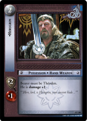 1x  Herugrim - 4U280 - Foil Near Mint The Two Towers