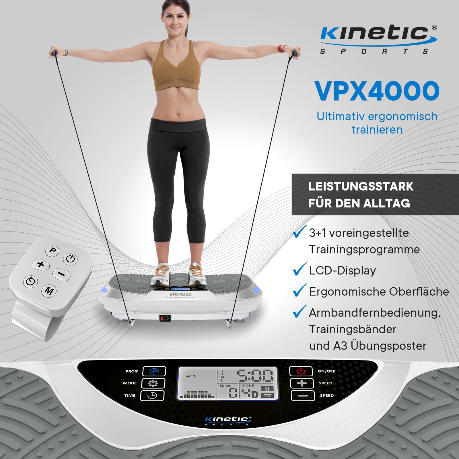 SPORTS 4D Vibrationsplatte VPX4000 Vibrations Platte